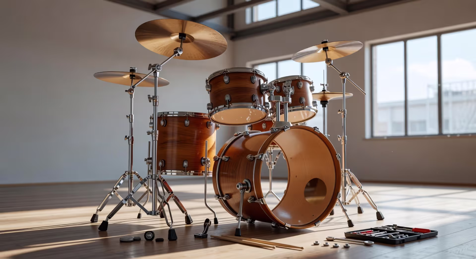 How to Set Up a Drumset for Playing and Recording