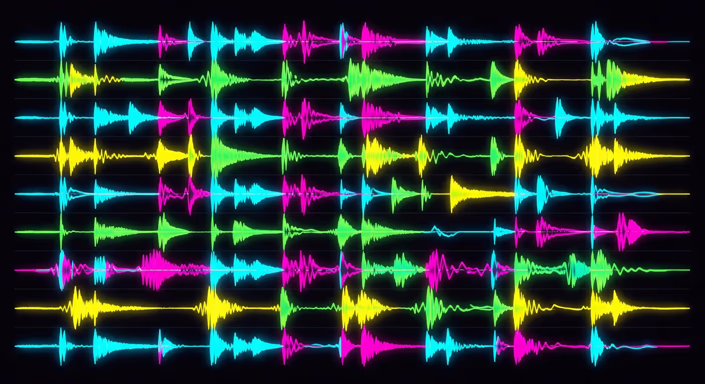 Audio sample library waveforms in beat production