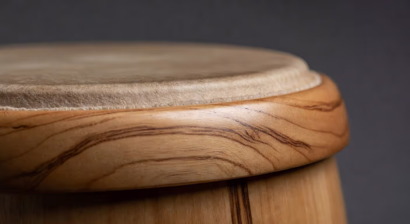 Conga drum bearing edge detail