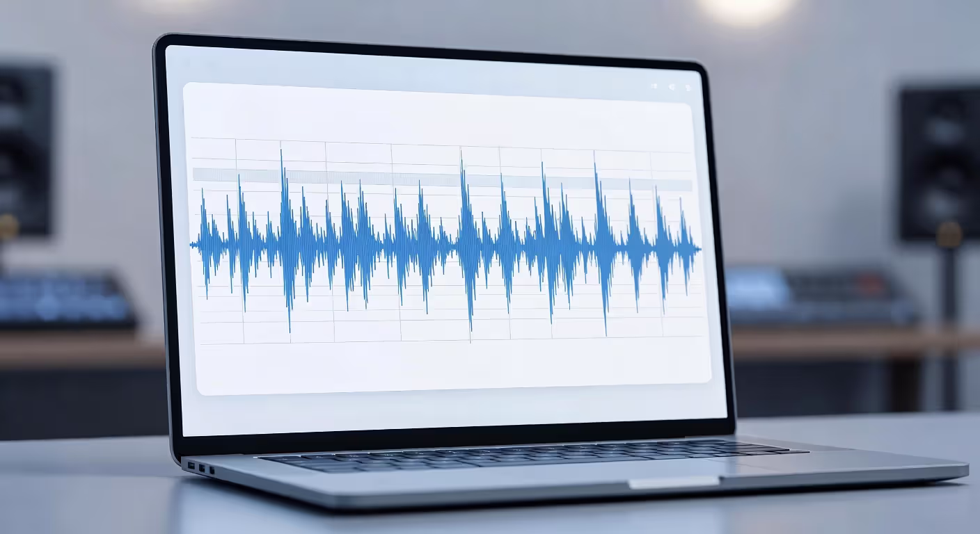 BPM detection software interface on laptop screen