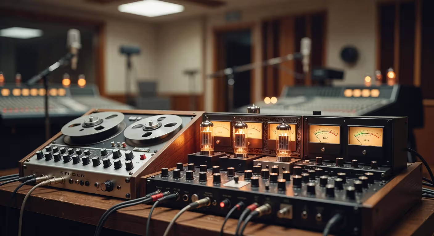 Analog saturation and compression hardware for bass tone processing