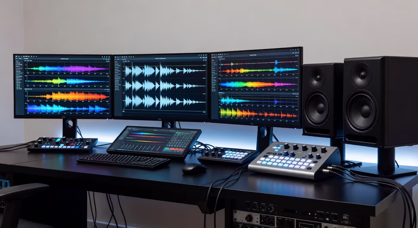 Professional audio remastering workstation with modern software tools