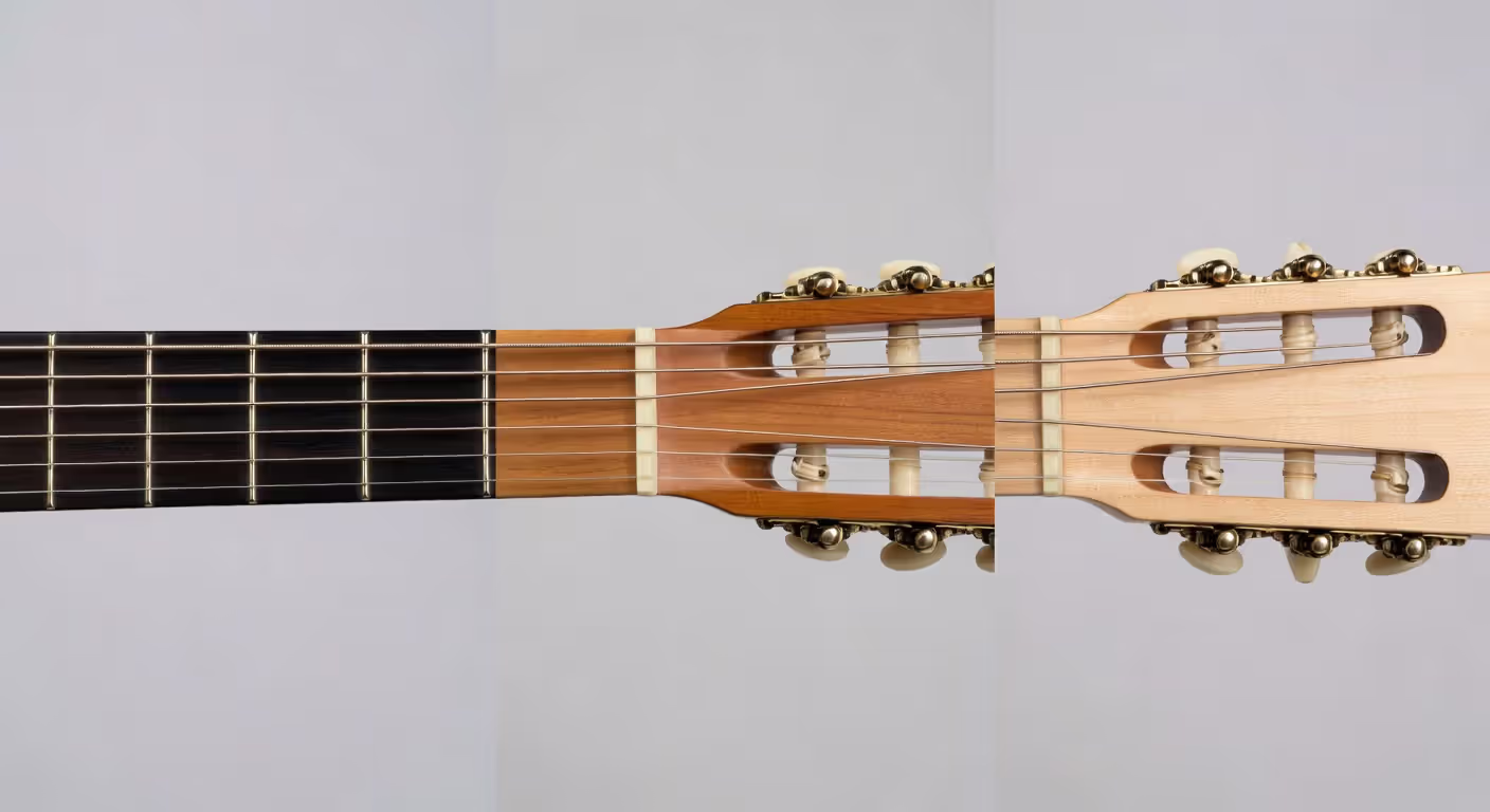 Comparison of different classical guitar nut widths