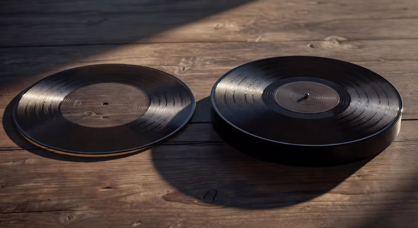 Thickness comparison between standard and audiophile vinyl records
