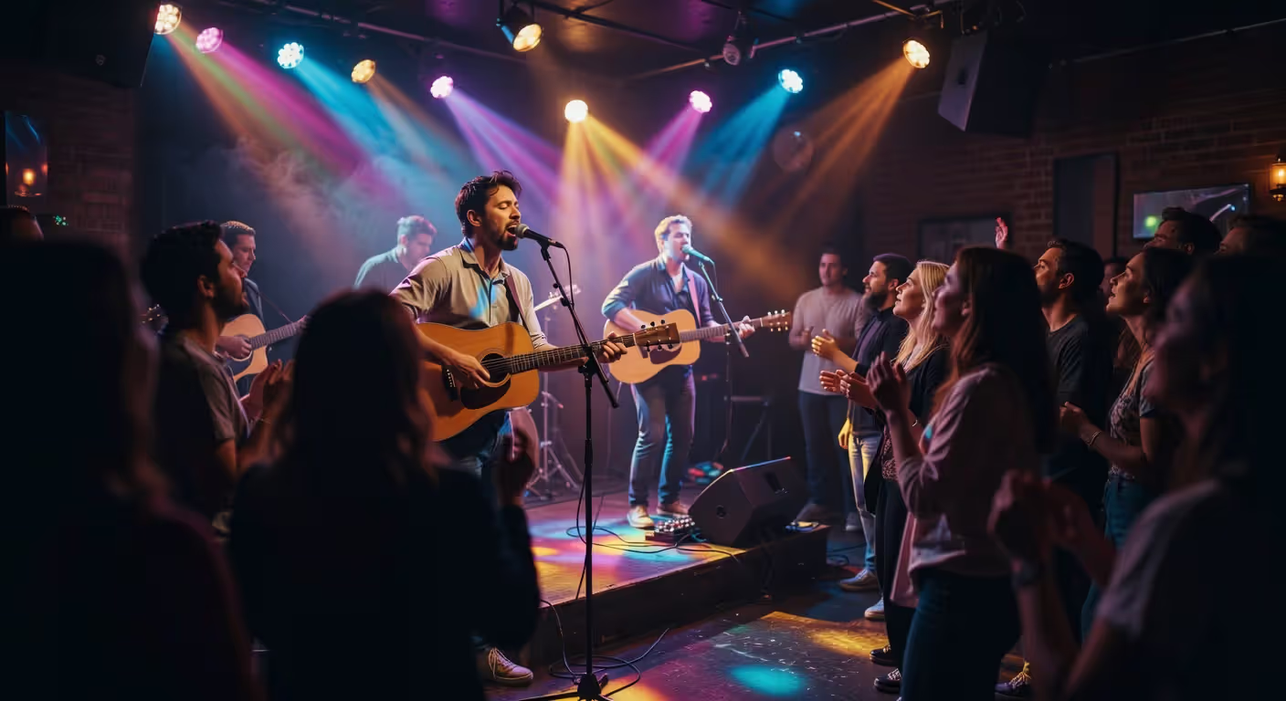 Independent artist performing live show for growing fanbase