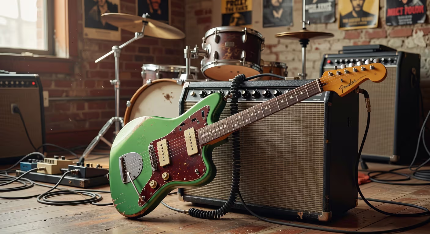 Vintage Fender Jazzmaster offset guitar