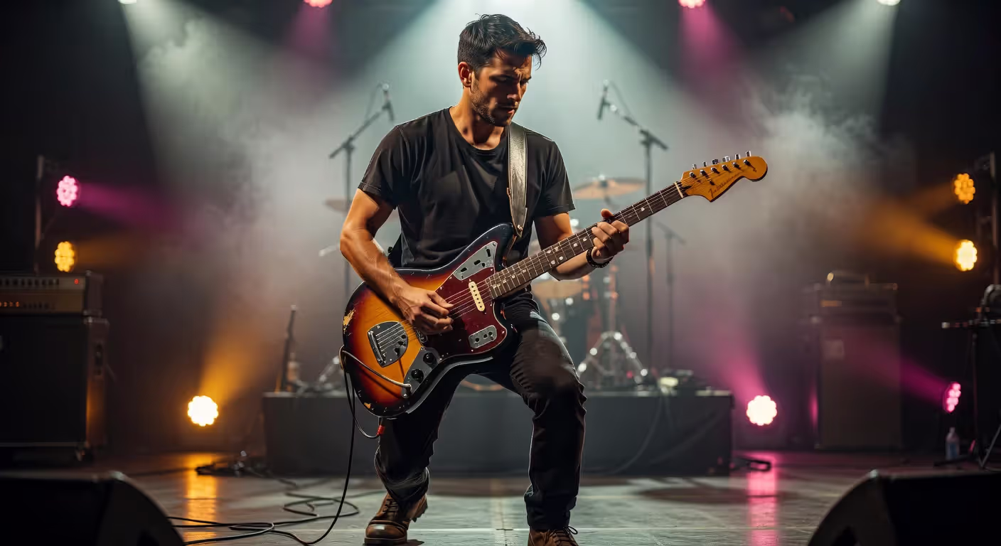 Playing position and ergonomics of offset guitar