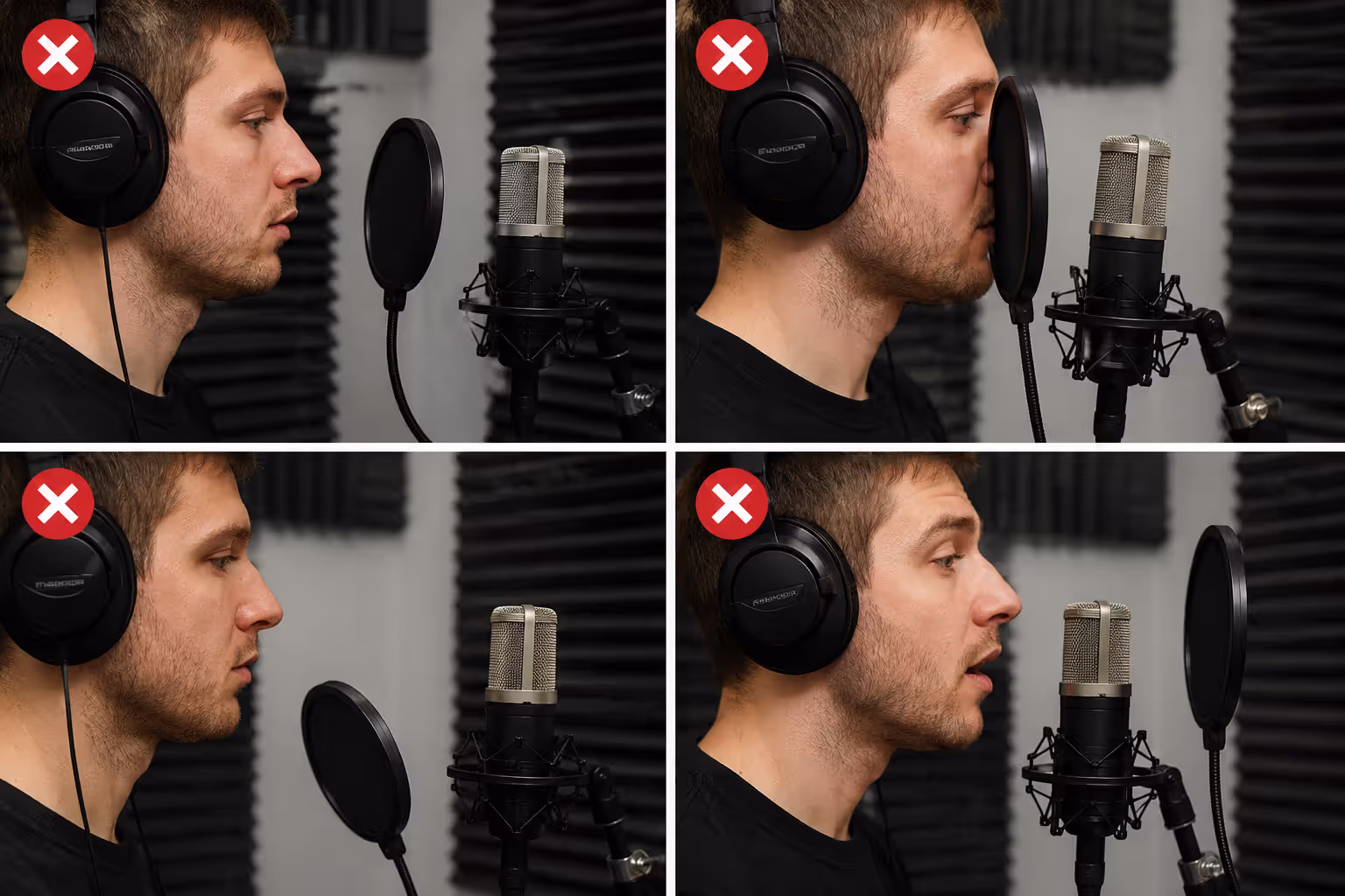 Common pop filter placement mistakes in recording setup