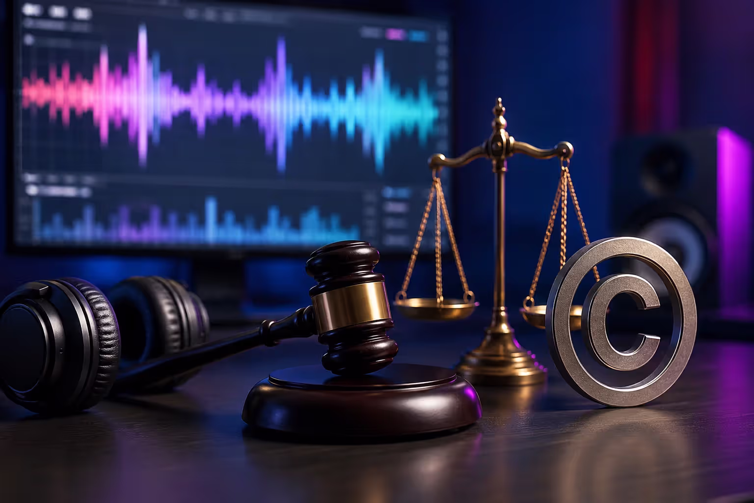 Legal and copyright considerations for AI-generated music visualization